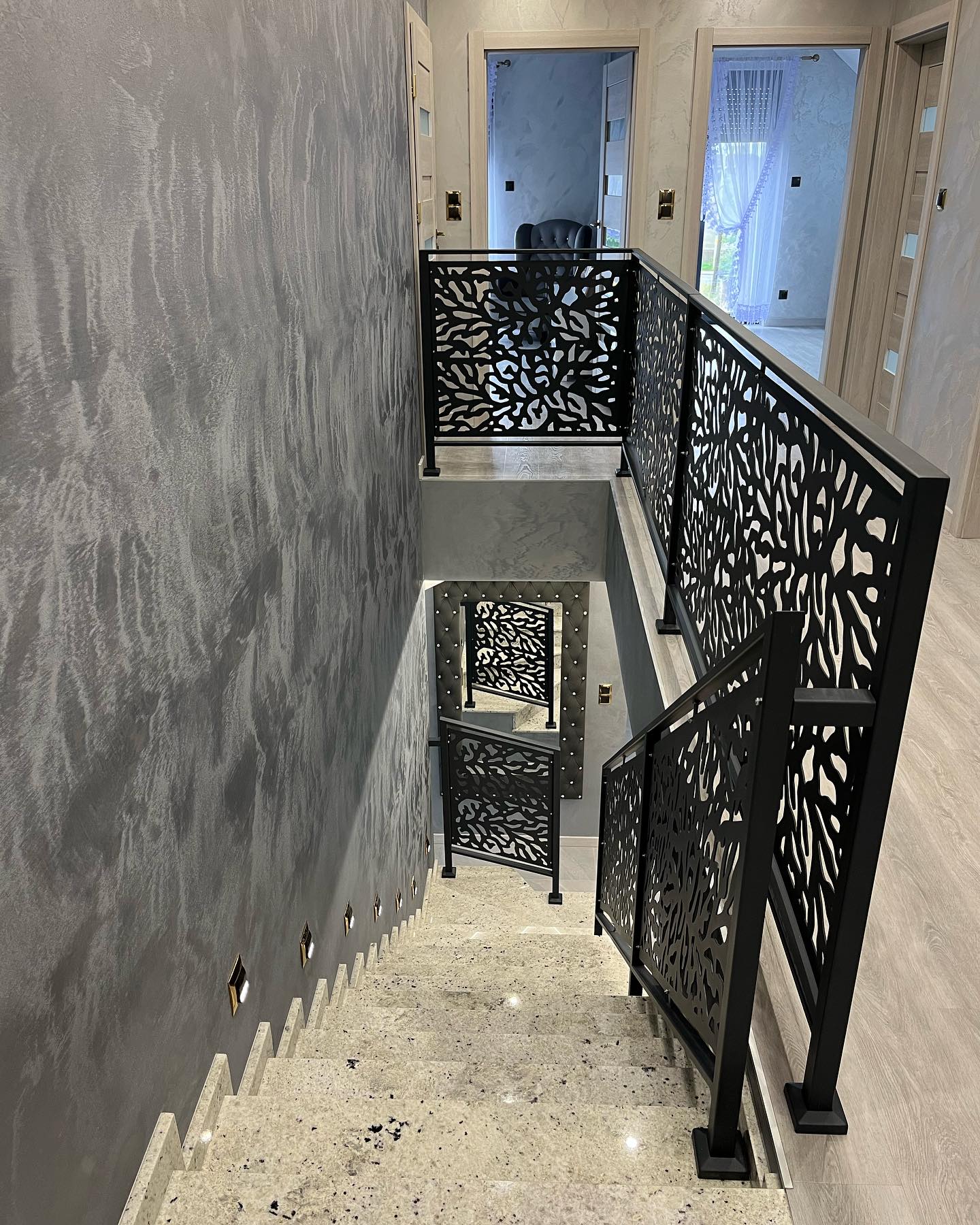 Balustrada schodowa wyplalana laserowo w Trzebnicy